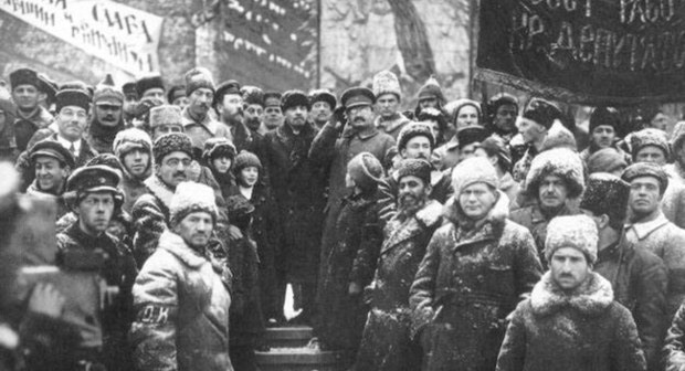 Lenin i Trocki na Placu Czerwonym, 1919 r.
